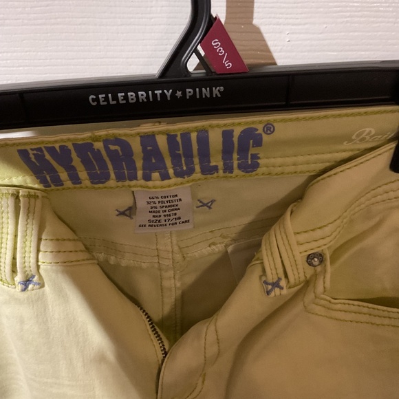 Hydraulic Bailey Indie Pale Yellow Cropped Skinny Jeans - Picture 3 of 6